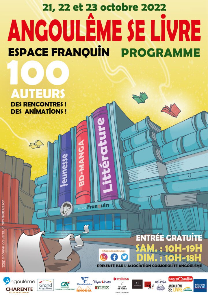 Affiche officielle Angoulême se livre 5ème édition 2022 Jean-Luc Loyer