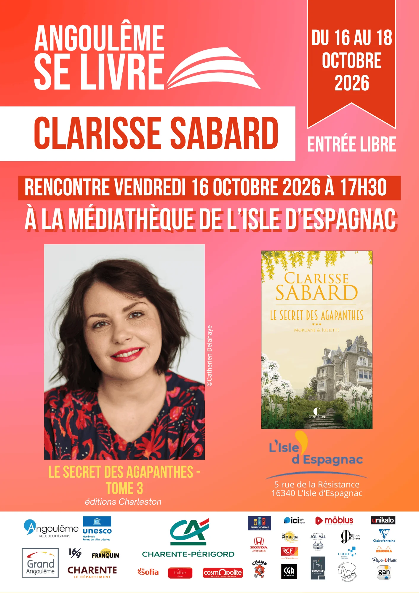 Rencontre avec Clarisse Sabard à la Médiathèque de l'Isle-d'Espagnac