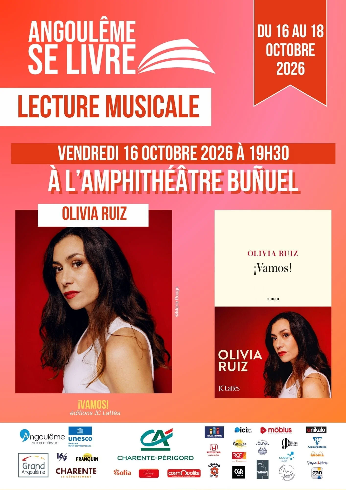 Lecture musicale avec Olivia Ruiz à Angoulême Se Livre
